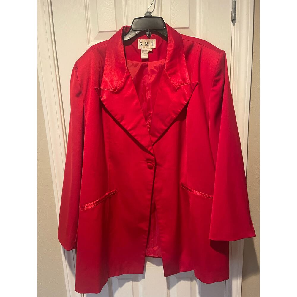 PRE-Owned GMI Women's Red Evening Jacket, l/sleeve, $18, Size 26W, B51